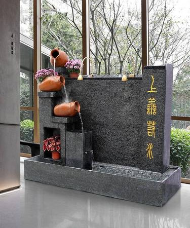 小型流水水幕墙阳台装饰